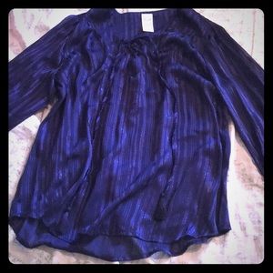Blue long sleeve dress shirt